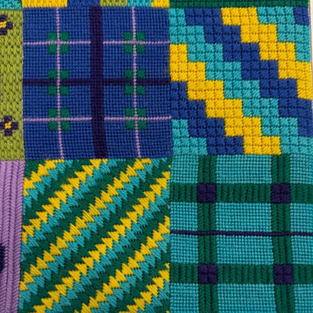Vintage Needlepoint Sampler Geometric Patterns - Picture 3 of 8